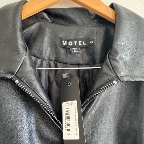Motel Rocks | Cavita Jacket In PU Black New with Tags ~ XS - Picture 6 of 8
